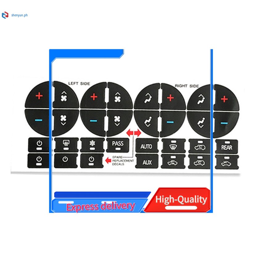 AC Dash Button Repair Kit, AC Dash Switch Label Replacement for Select 07-14 GM Vehicles, Fix