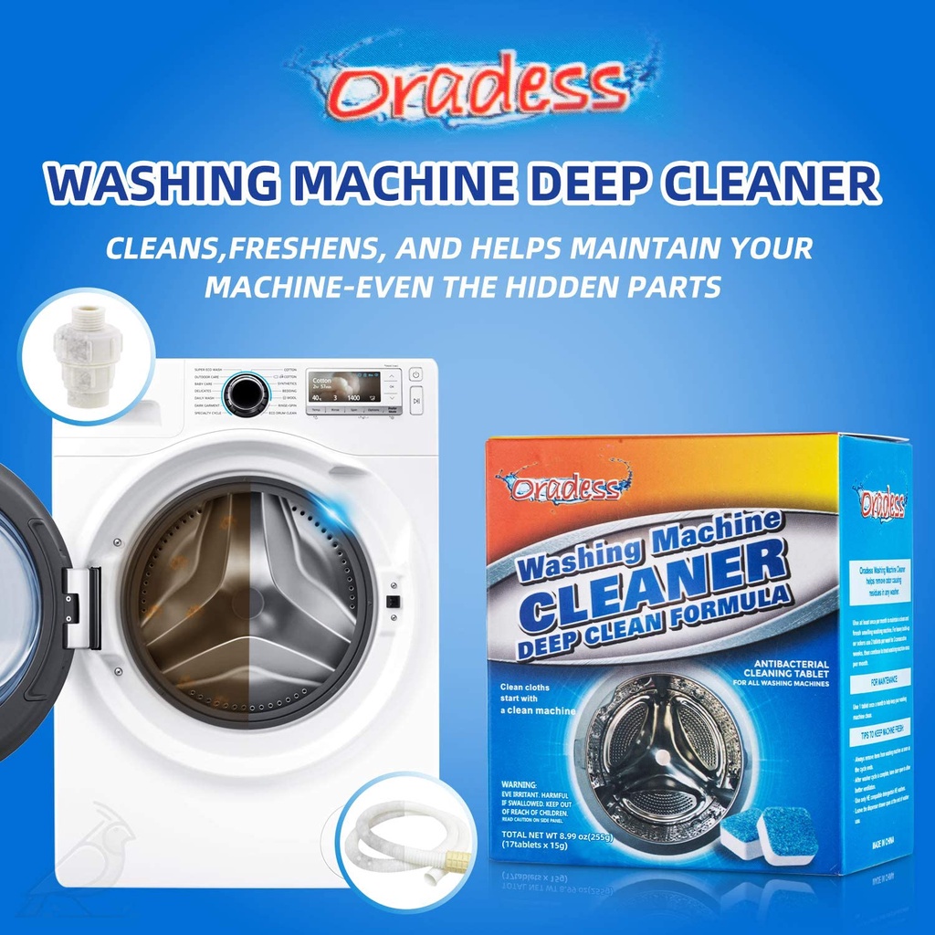 Home Deer 12pcs Washing Machine Cleaner Tablets for Top and Front ...