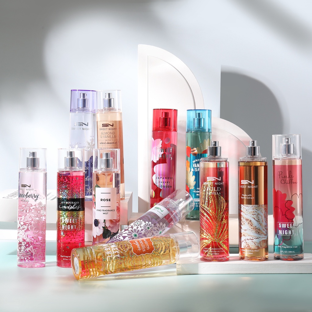 Sweet night 236ml Fragrance Bath and Body Mist Bed Linen Freshener ...