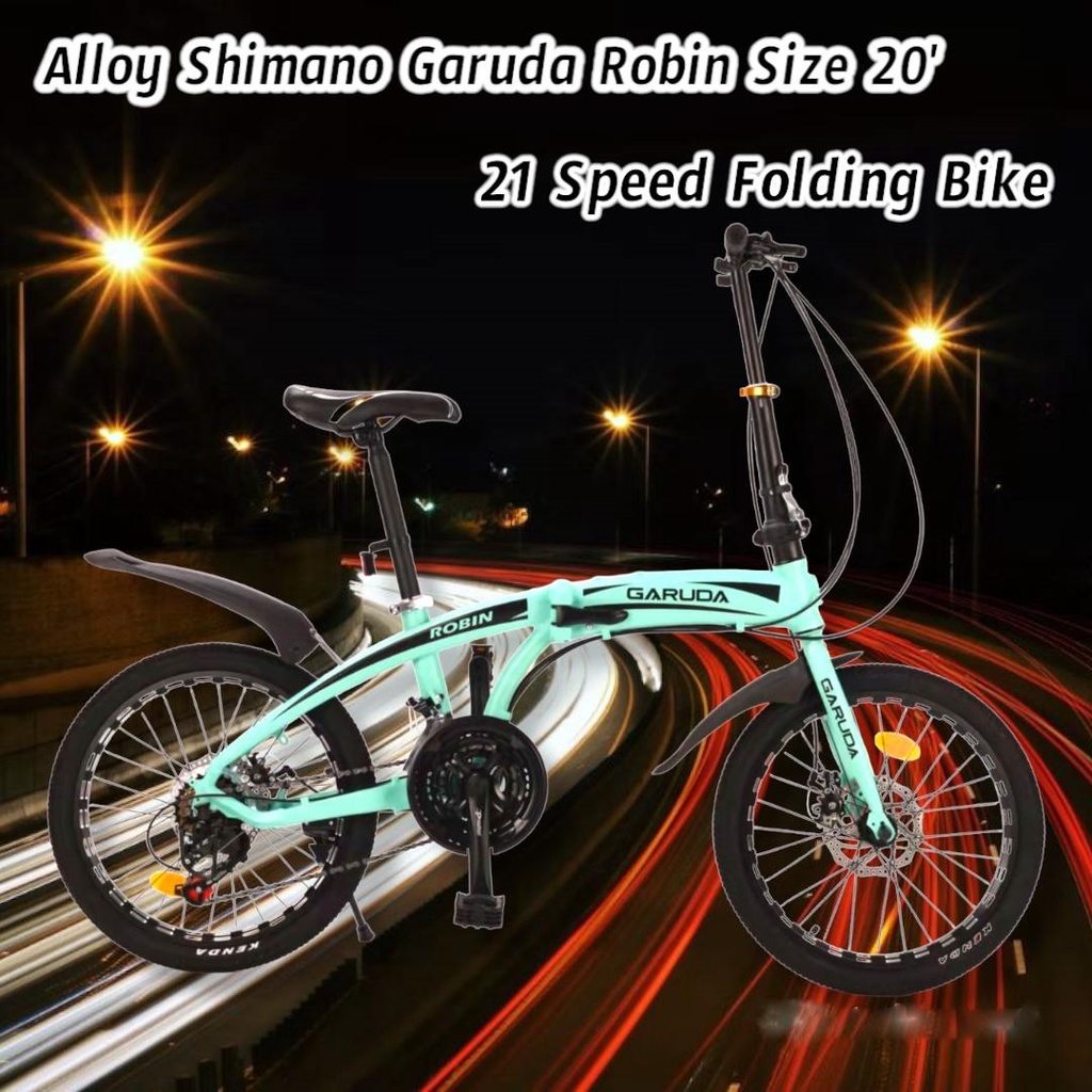 Alloy 21 speed shimano garuda robin folding bike foldable bike Size 20