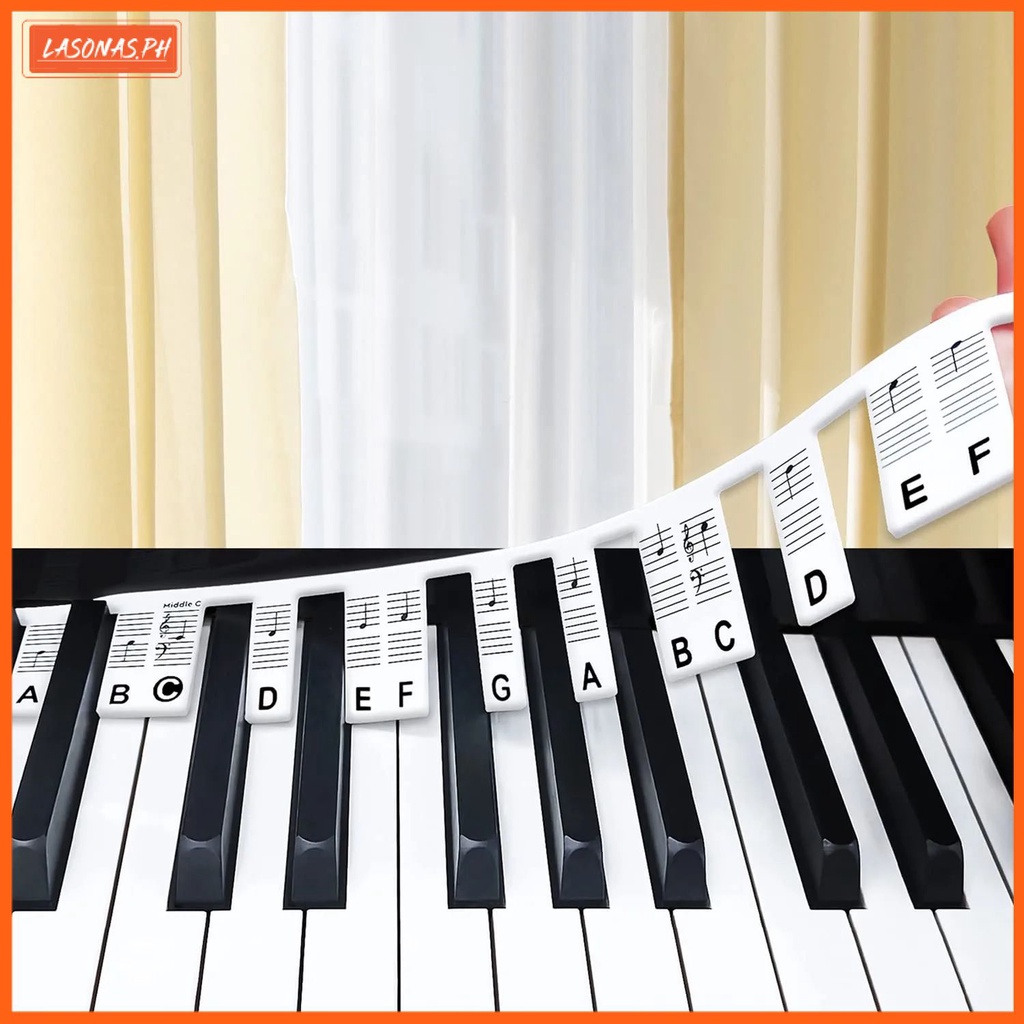 Removable Piano Keyboard Labels Silicone Piano Notes Guide for Beginner