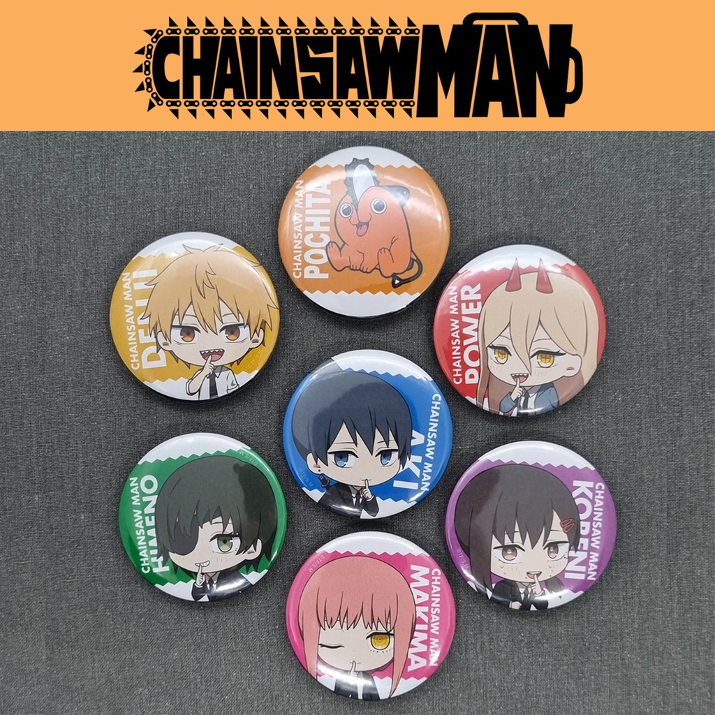 Emaille Metal Keychains - Chainsaw Man - Chibi Design