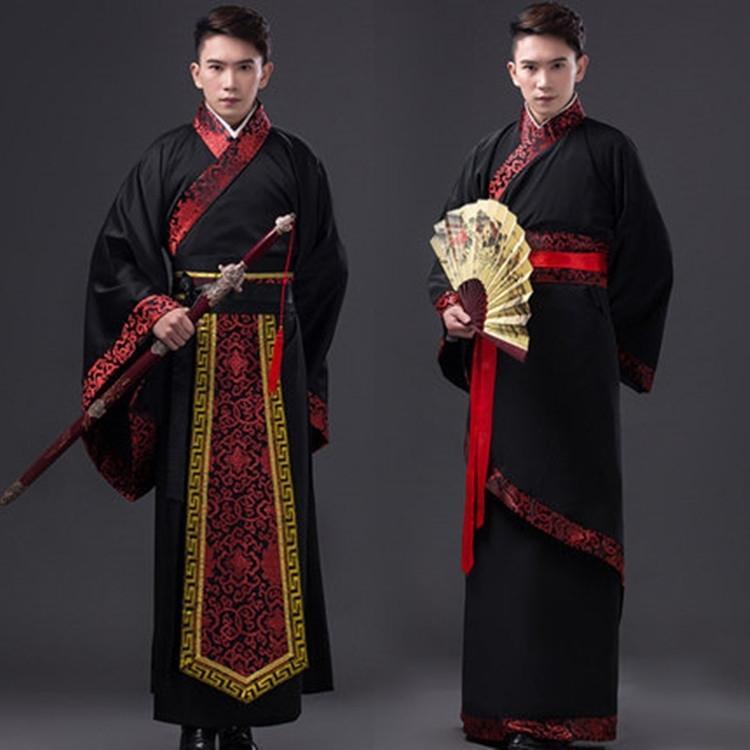 Ancient Costume Male Tang Dynasty Hanfu Straight Deep Clothes Knight ...