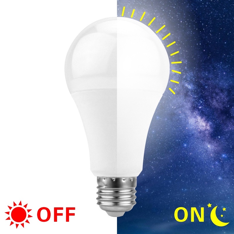 E27 220V Power Saving LED Dusk To Dawn Sensor Light Bulb Day Night