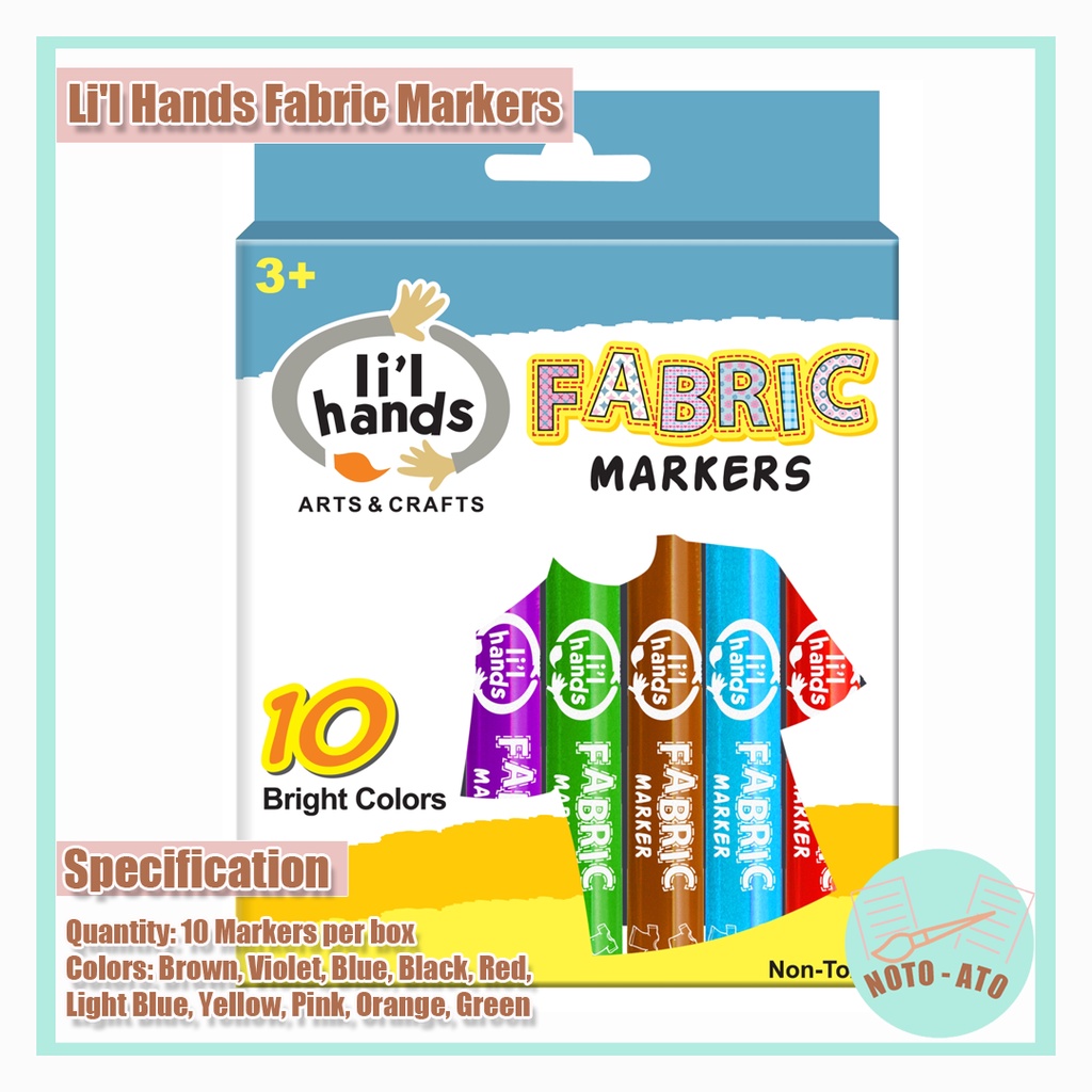 Li'l Hands Fabric Markers 10's | Shopee Philippines