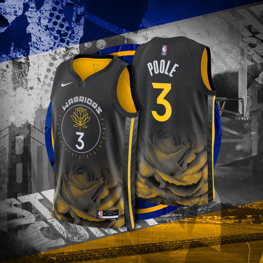 Basketball Jersey Jordan Poole No.30 GSW City Edition Full Sublimation ...