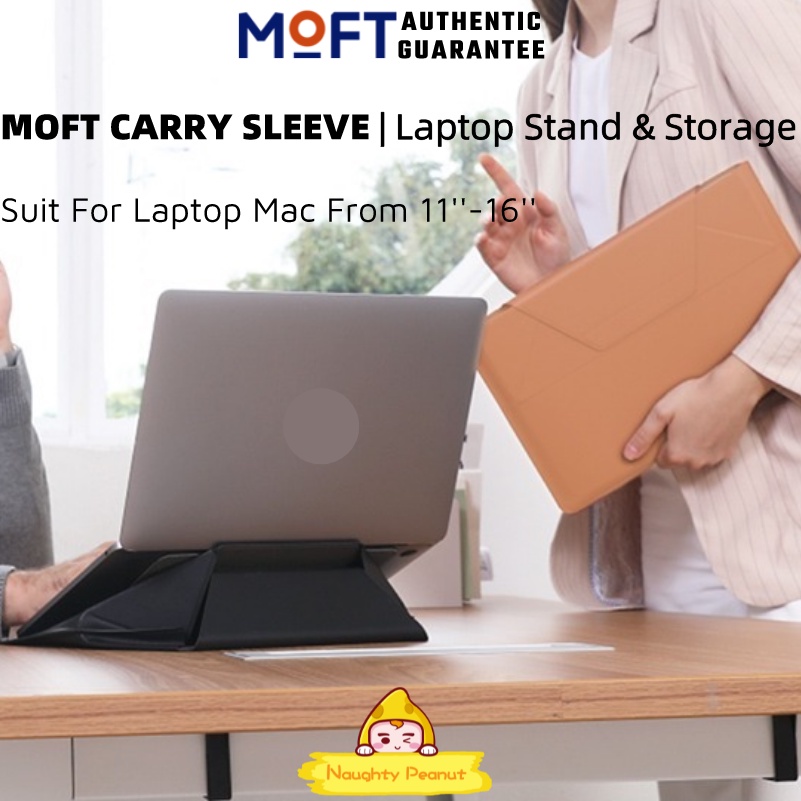 MOFT Carry Sleeve Laptop Stand&Bag Expandable Storage For Accessories,Portable,Foldable,Height