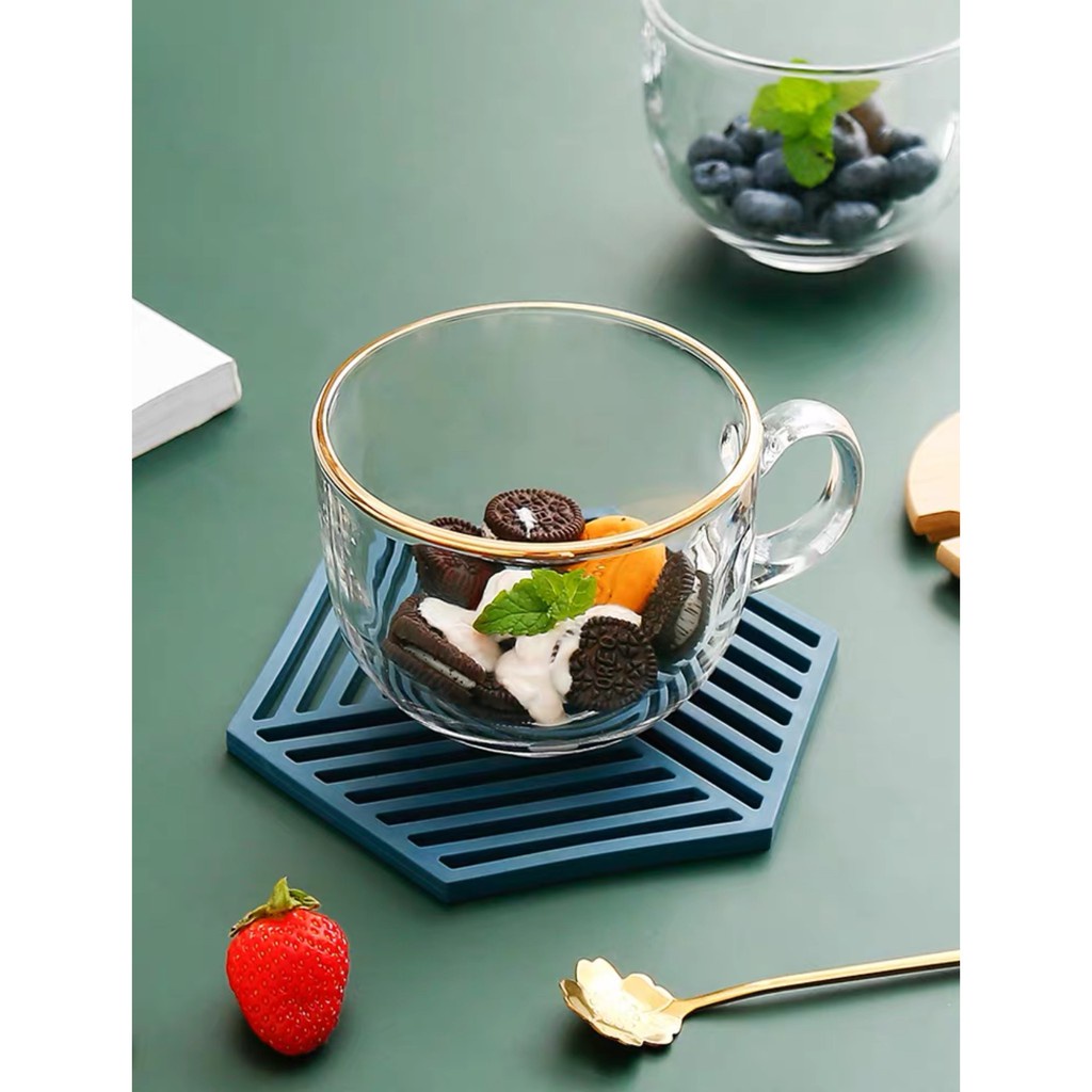 Phnom Penh milk tea cup leadfree breakfast cup transparent handle