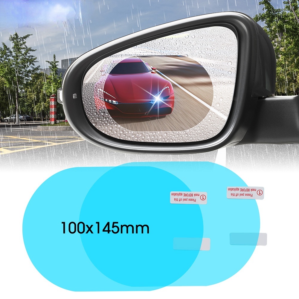 2Pcs Car Rearview Mirror Sticker/Car Window Bathroom Glasses Anti-fog ...