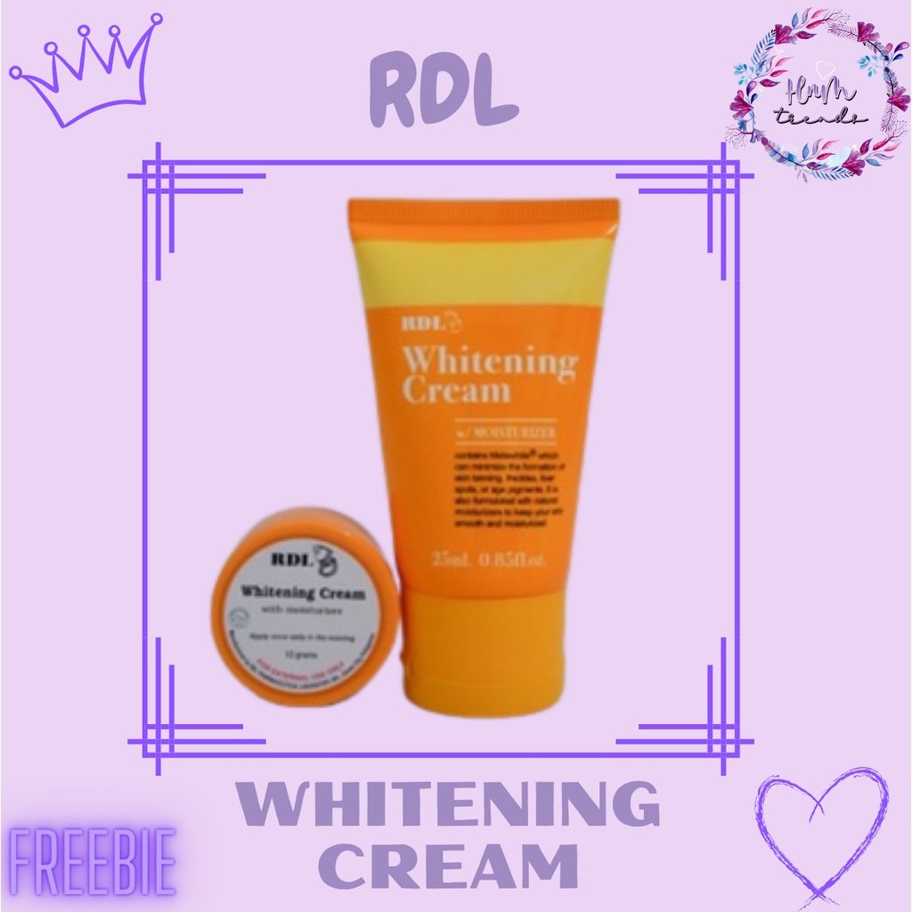 RDL Whitening Cream with Moisturizer (Available in 12g & 25ml) Shopee Philippines