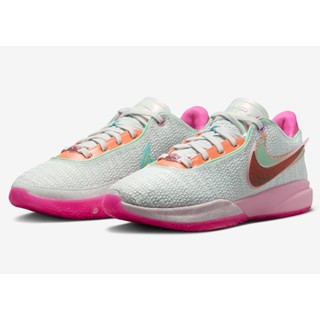 Pink and best sale green lebrons