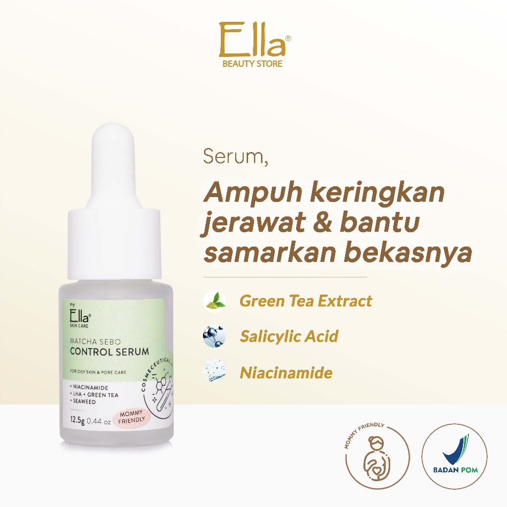 Ella Skin Care Serum Matcha Sebo Control with Green Tea, Seaweed ...