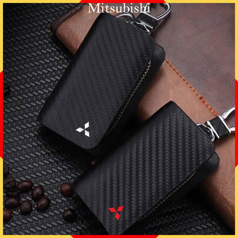 Mitsubishi Car Logo Key Case Holder Wallets Key Leather Case Cover Keys