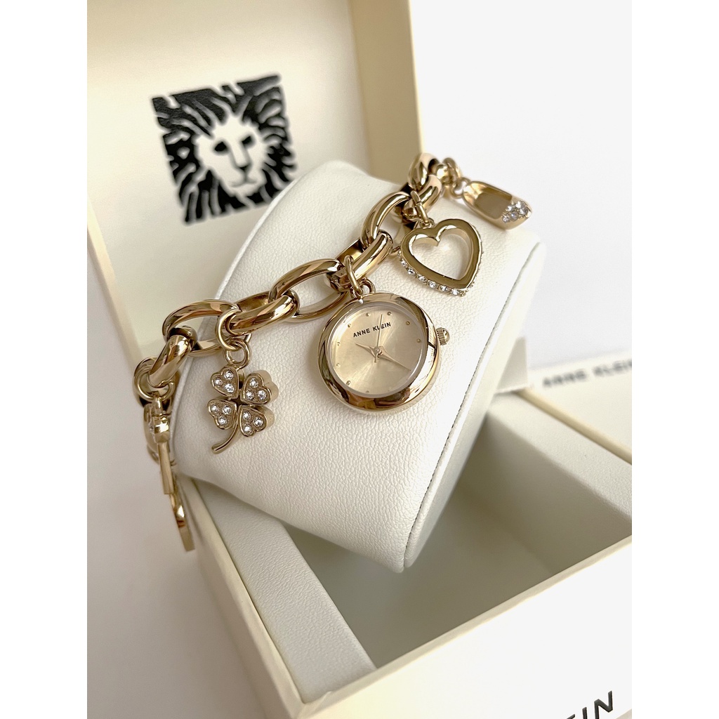 Original Anne Klein 7604CHRM Swarovski Gold Charm Watch Shopee Philippines