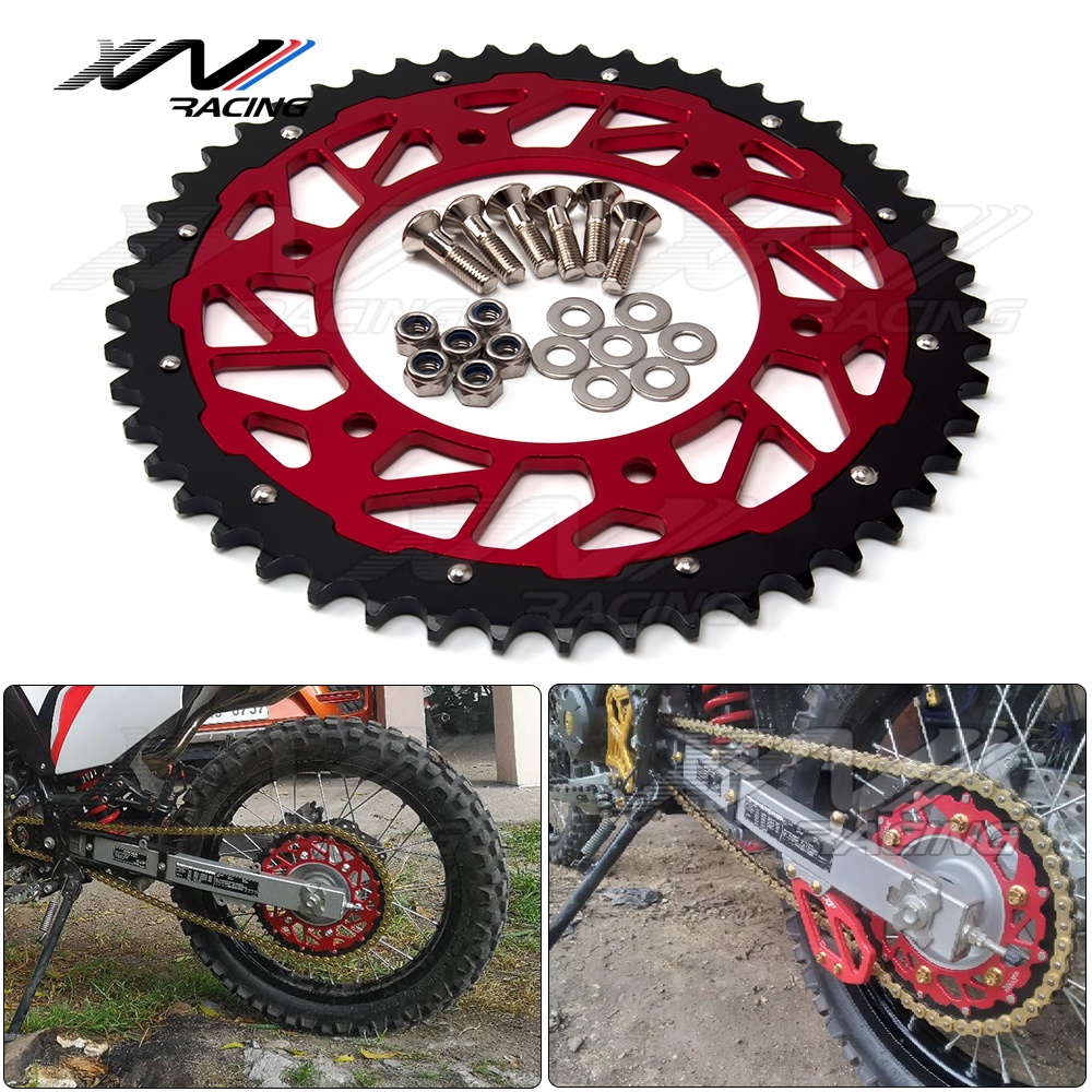 520 Dirt Bike Rear Chain Sprocket Steel Aluminium 45T-52T Honda CRF150L ...