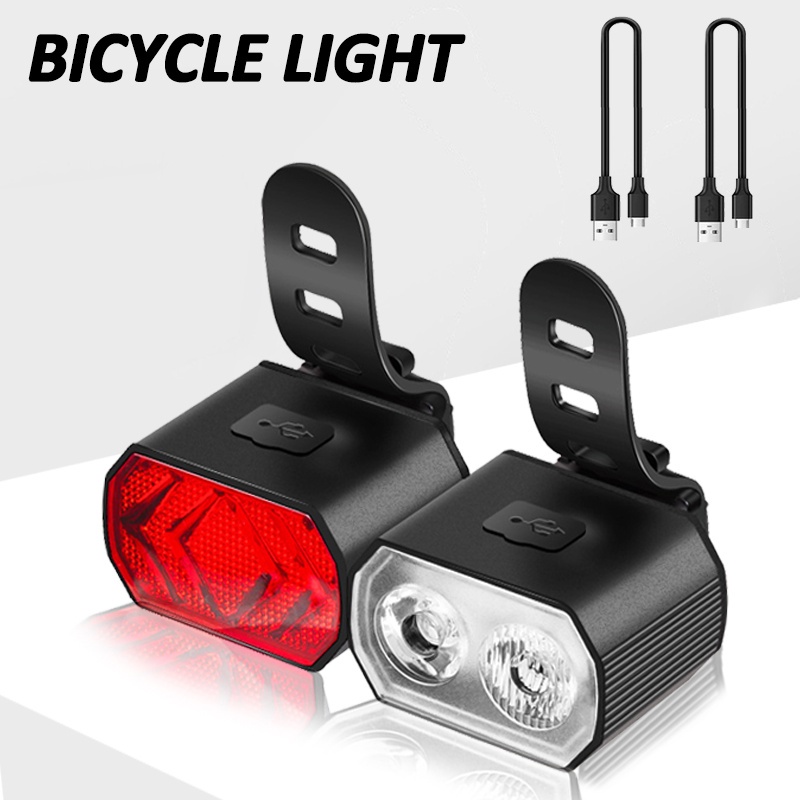 BUCKLOS Bicycle Light Flash Front Rear Bike Light MTB Headlight Tail ...