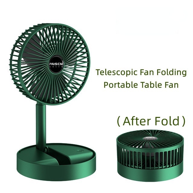 Desk Electric Fan Small folding fan with USB charging tractable 3speed