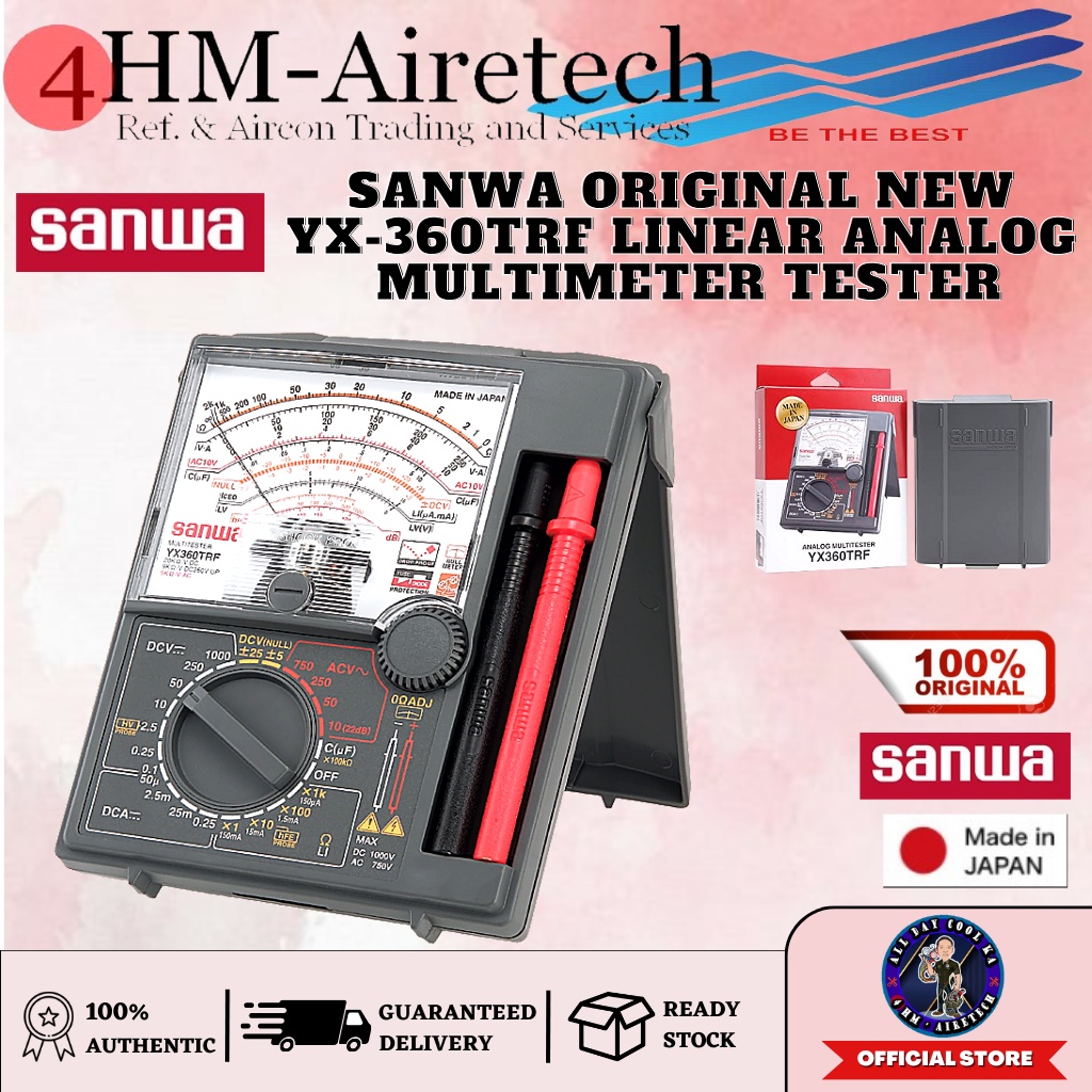 4HM ORIGINAL YX360TRF Sanwa Analog Multimeter, Current, Resistance