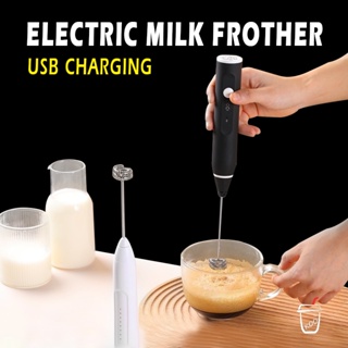 1pc 2 In 1 Electric Milk Frother Whisk Rechargeable Milk Frother Drink Mixer  With 2 Stainless Steel Whisk 3 Speed Adjustable Coffee Frother, Don't Miss  These Great Deals