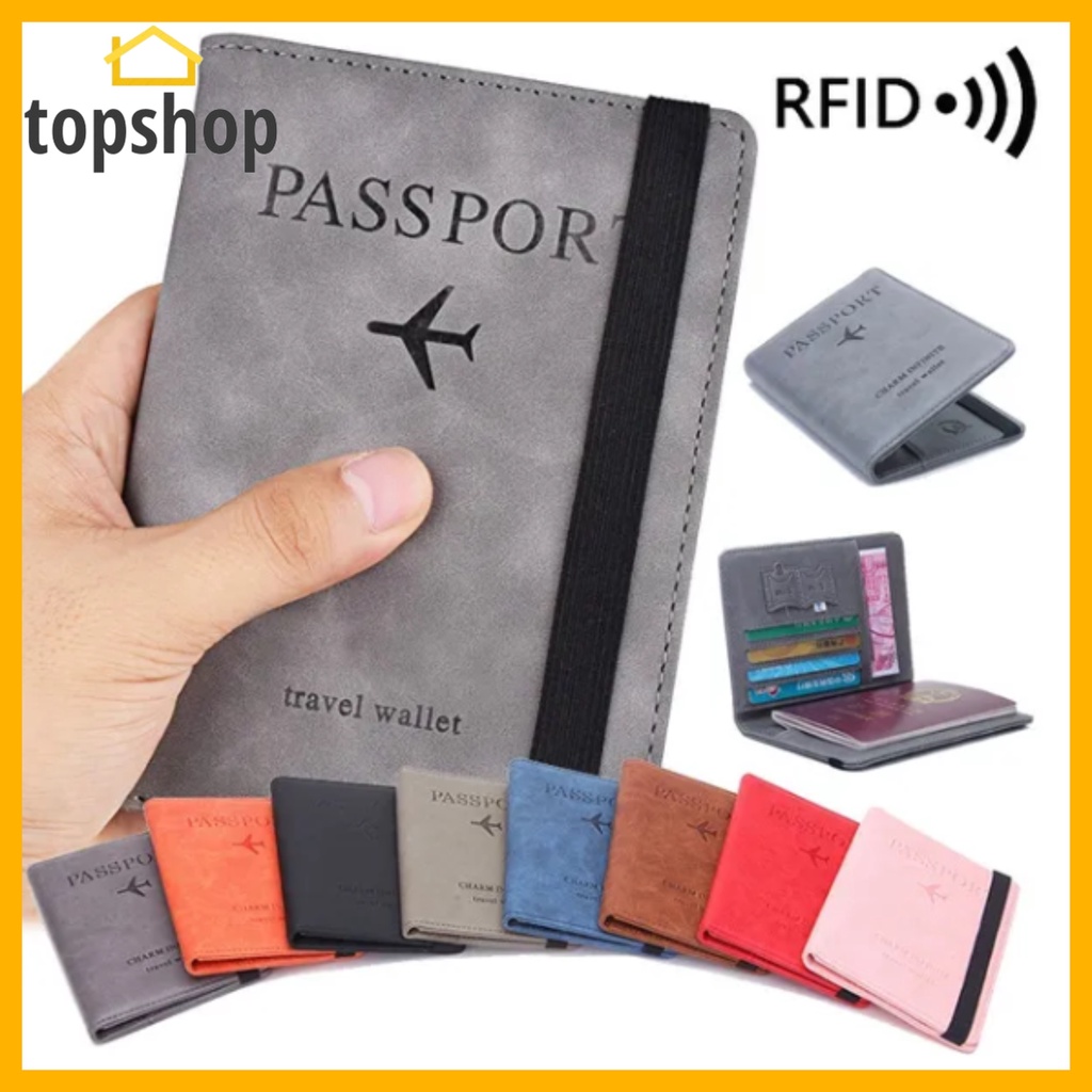 TOPSHOP Elastic Band Passport Cover Holder Document Organizer Case ...