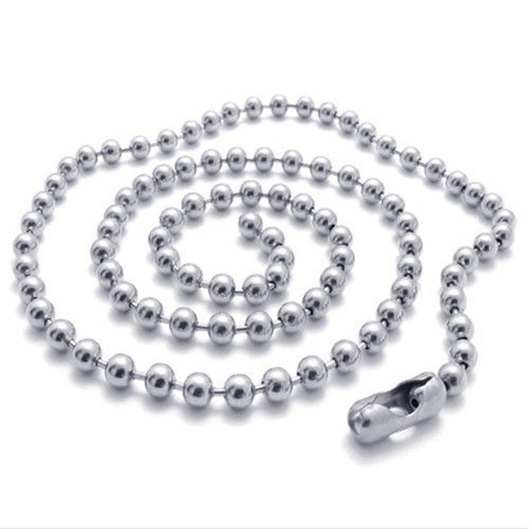 Ball chain one round necklace