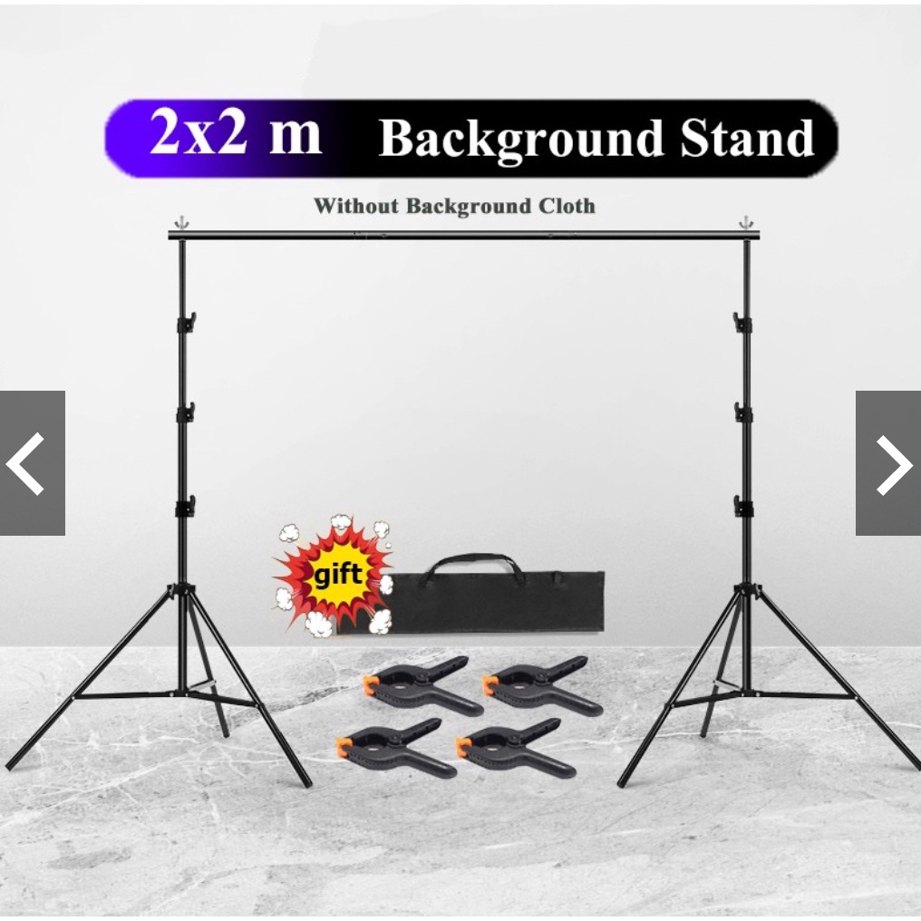 2m x 2m Photo Video Studio Heavy Duty Background Stand Backdrop Support