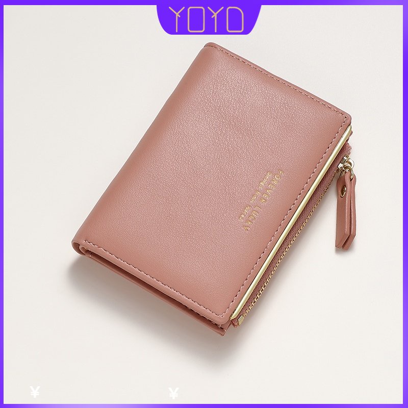 YoYo 6112 Wallet For Women Ladies Fashion Short Simple Leather BiFold