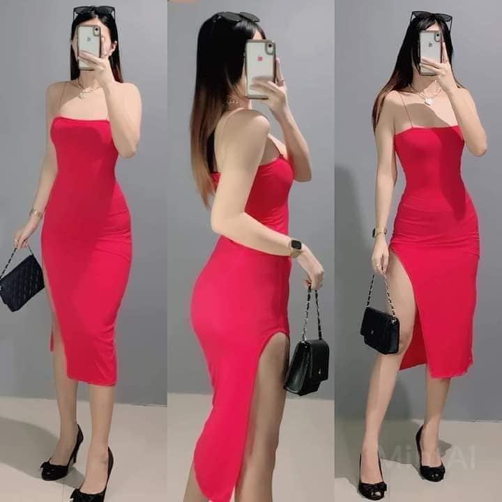 Namiholic Catriona Slit Bodycon String Dress I Knitted Fabric I XS to SMALL Shopee Philippines