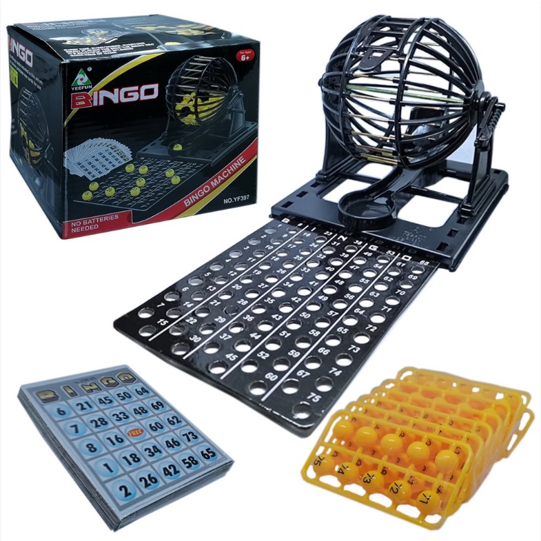 Deluxe Bingo-Spielset Mit Käfig - Jumbo Bingo Cage Mit 75 Bällen