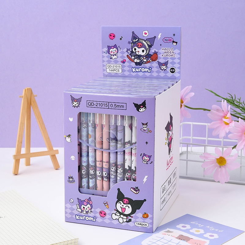 5Pcs Sanrio Cartoon suit gel pen anime eraser ball pen Kuromi
