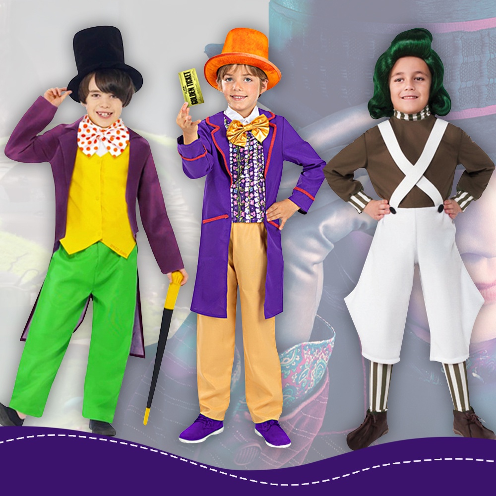 Charlie and the Chocolate Factory costume show Willy Wonka cosplay costume  Halloween costume dress up