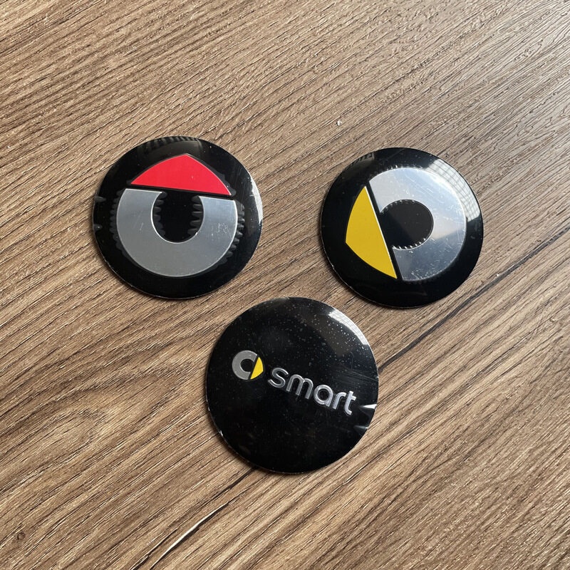 4pcs/set 56mm Wheel rim center hub cover sticker for SMART hub cap ...
