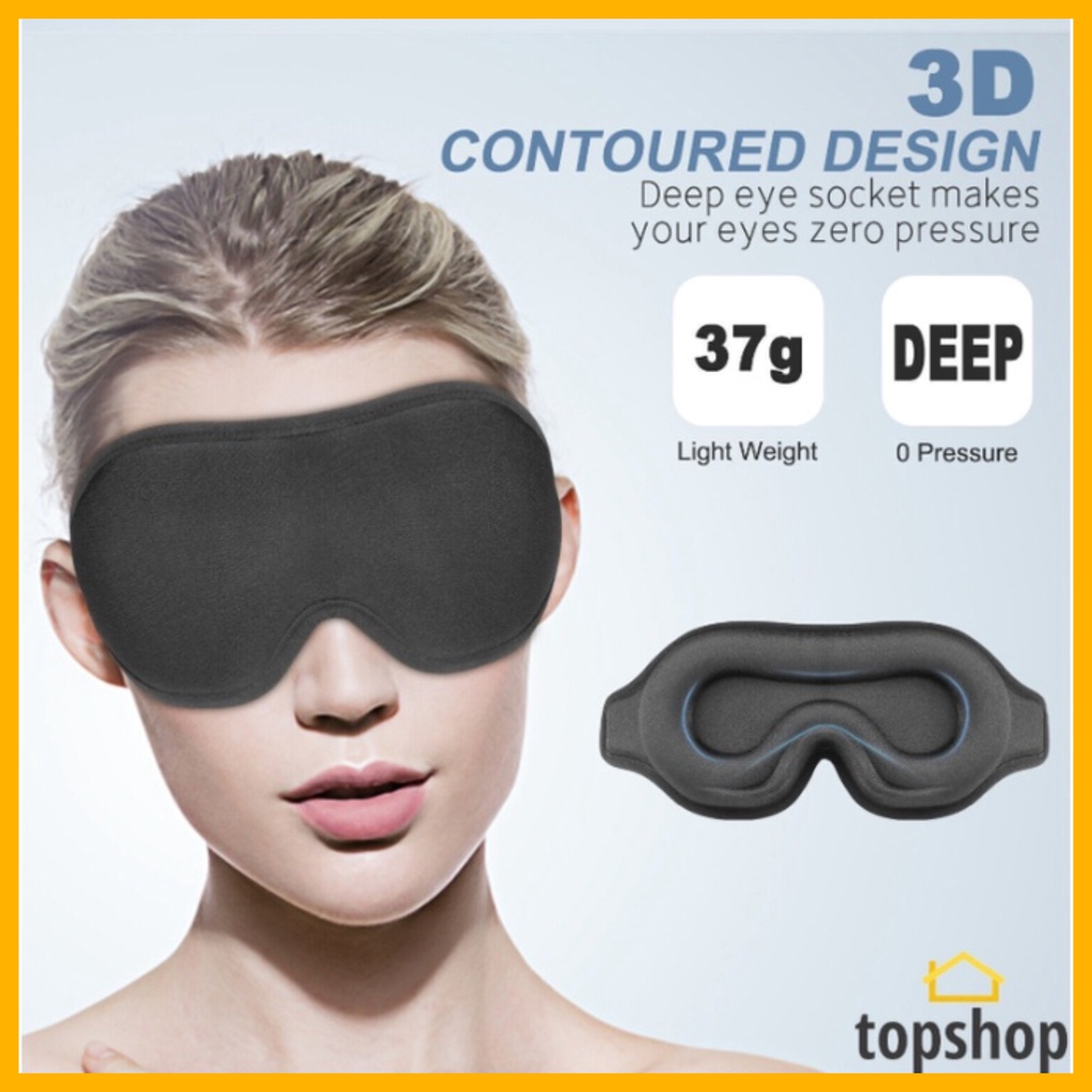 3D Sleep Mask Large Room for Eyelash Blindfold Eyeshade