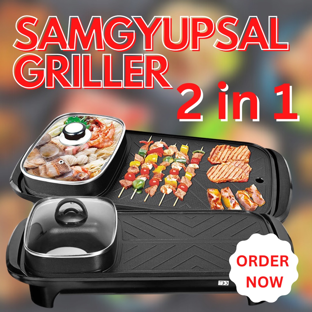 2 IN 1 SAMGYUPSAL GRILLER | KOREAN BBQ GRILLER | HOTPOT | NON STICK ...