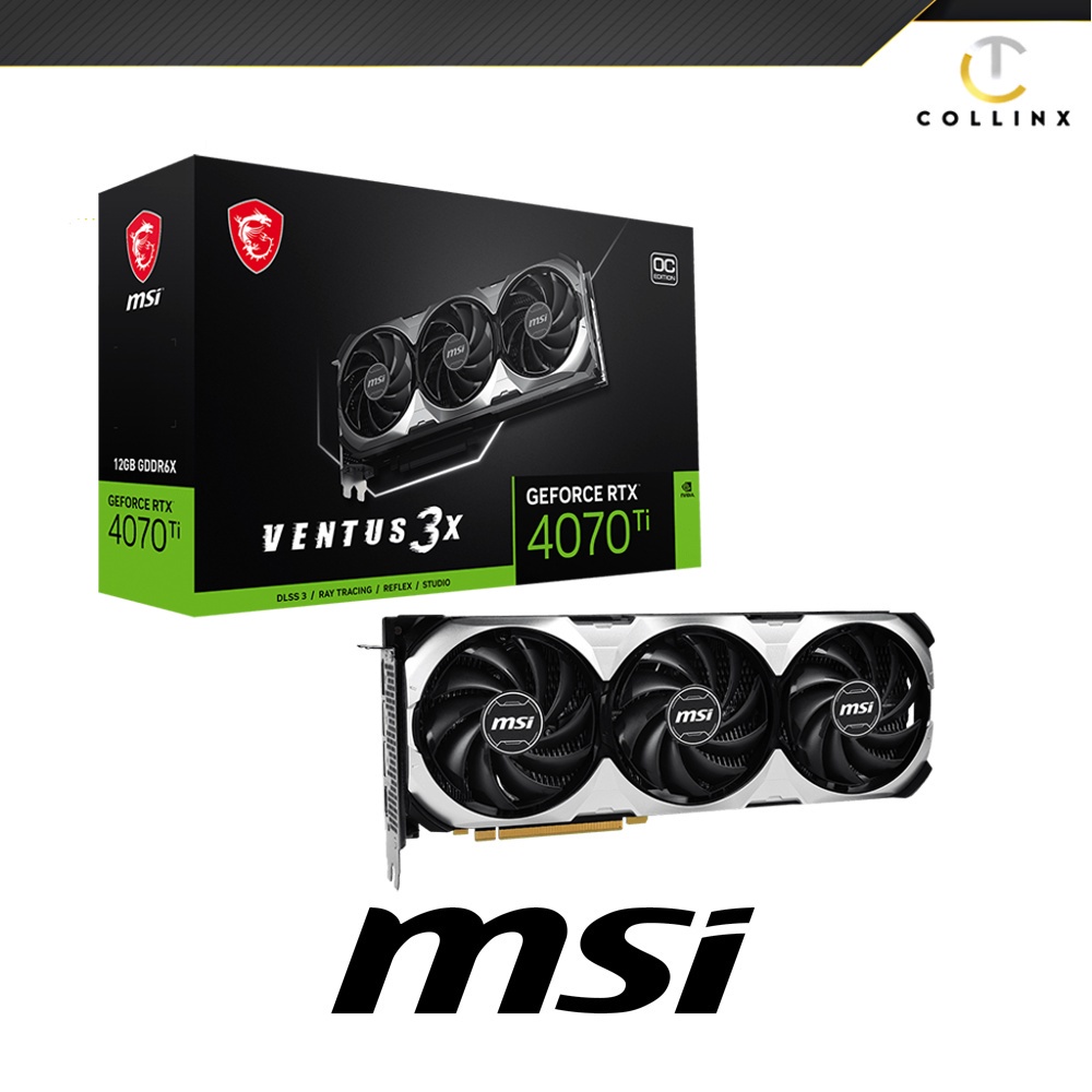 RTX 4070TI VENTUS 3X OC 12GB GDDR6X Graphics Card | Triple Fan | TORX ...