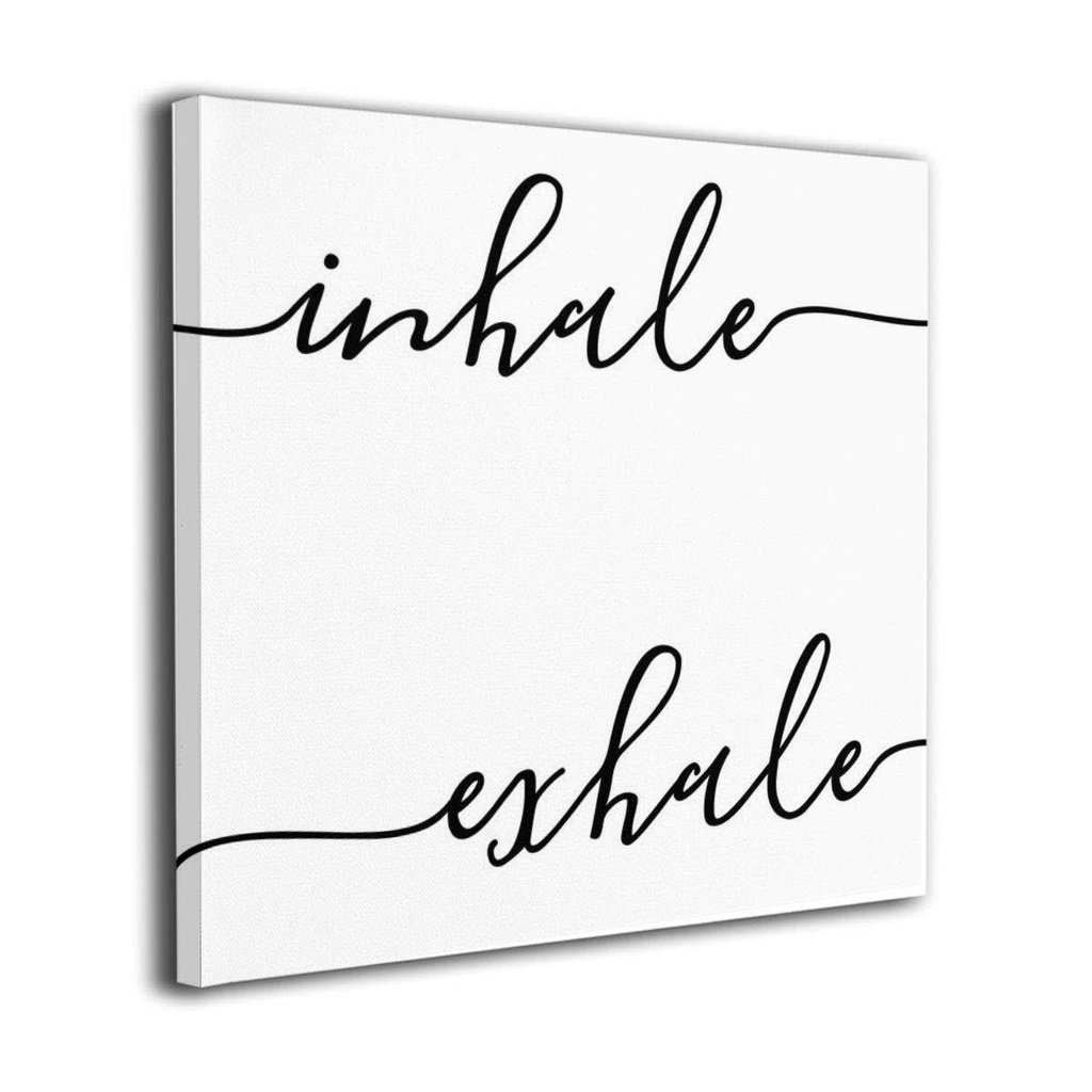 Inhale Exhale Canvas Paintings Artwork for Walls Bathroom Decor