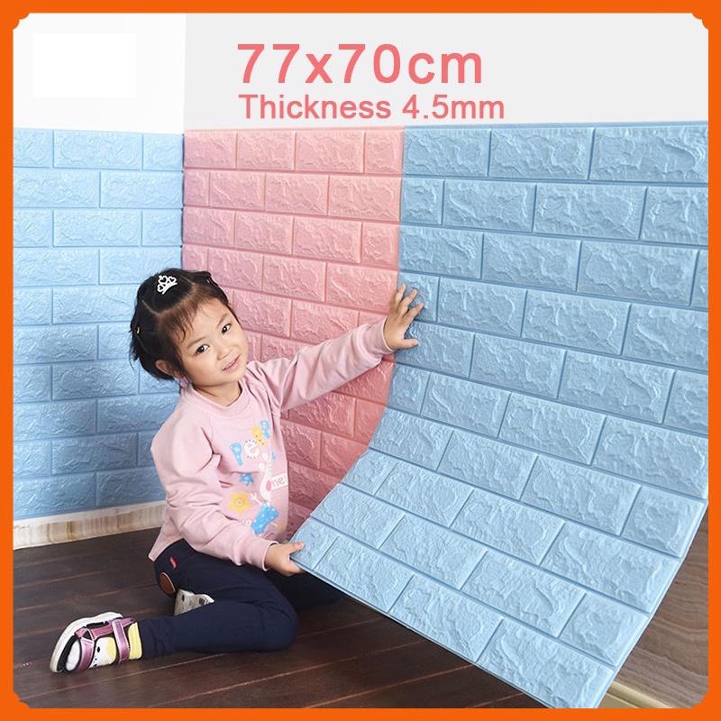 Wallpaper big size 70X77cm Wall Stickers PE Foam 3D WallPaper Brick