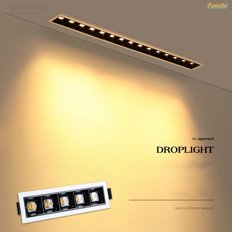 Embedded Creative LED Downlight 20W 10W 4W 2W Line Recessed Lamp 110V ...