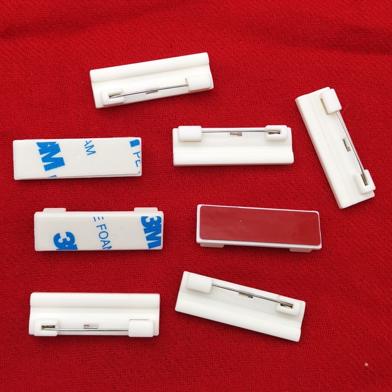 (20pcs) Self-adhesive work number plate buckle pin badge for office ...