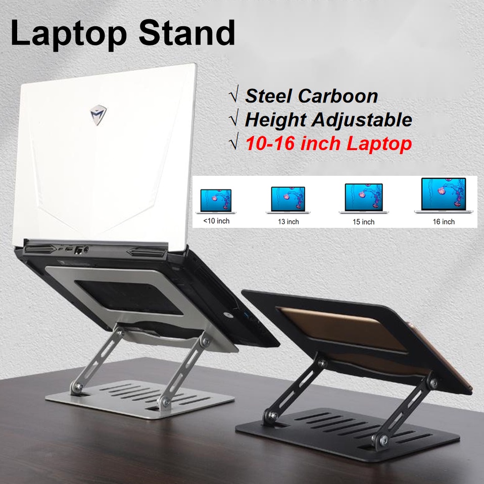 Adjustable Laptop Stand For 1016 inches Devices Foldable Laptop Holder Shopee Philippines