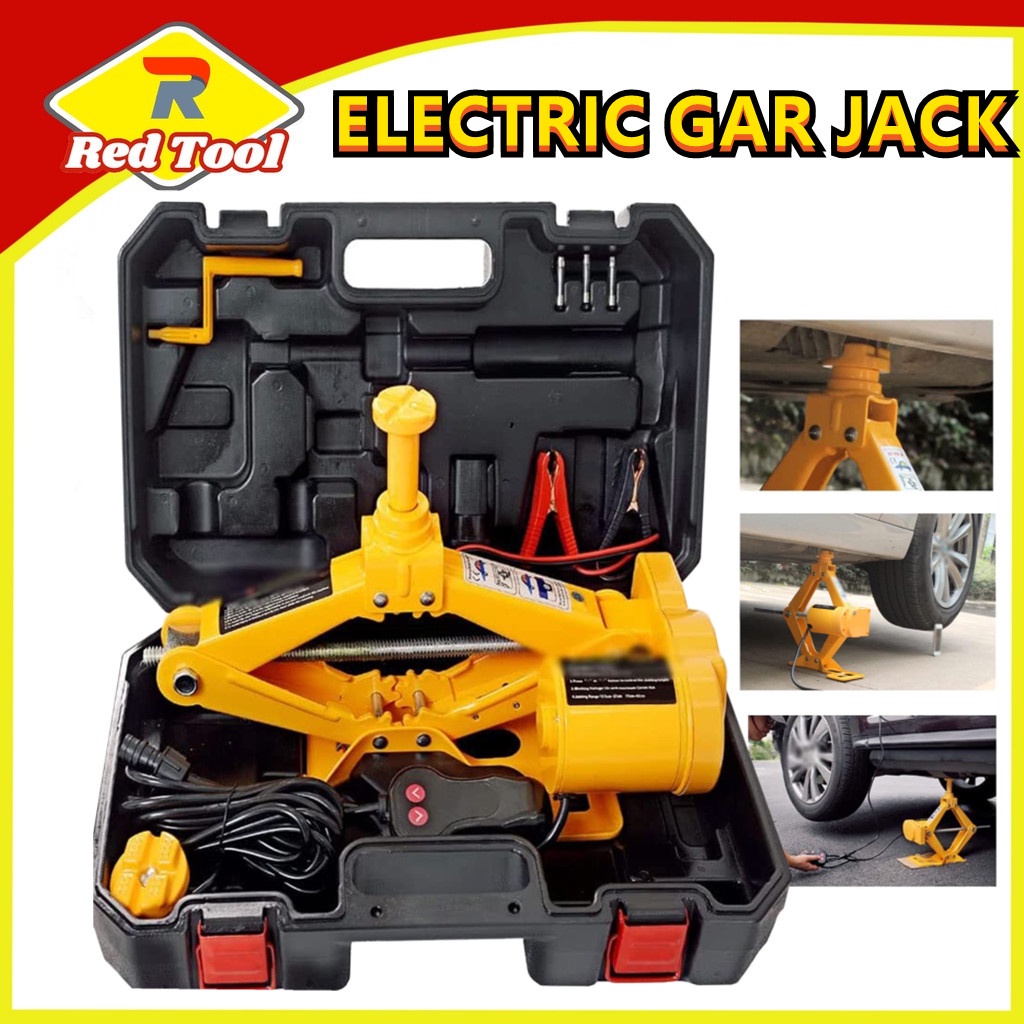 REDTOOL Electric Car Jack, Electric Jack Hydraulic Jack Electric Car Floor Jack Portable Lift