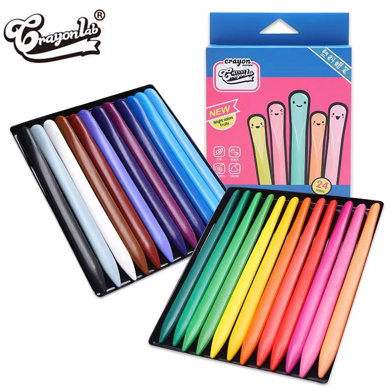 Safe And NonToxic Crayons 12/24 Colors/Set Crayons Drop shape Washable