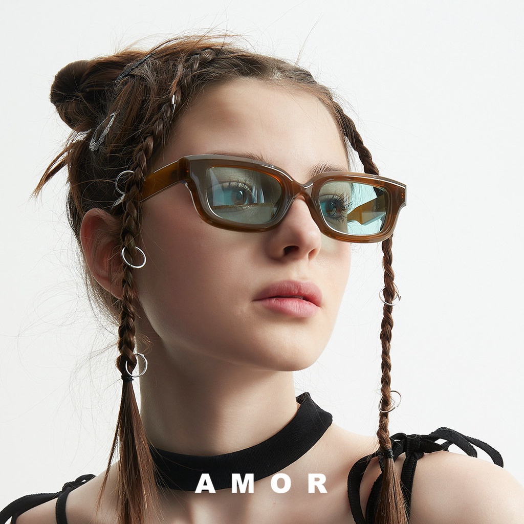 2023 Y2K tortoiseshell frame square glasses with small face, European