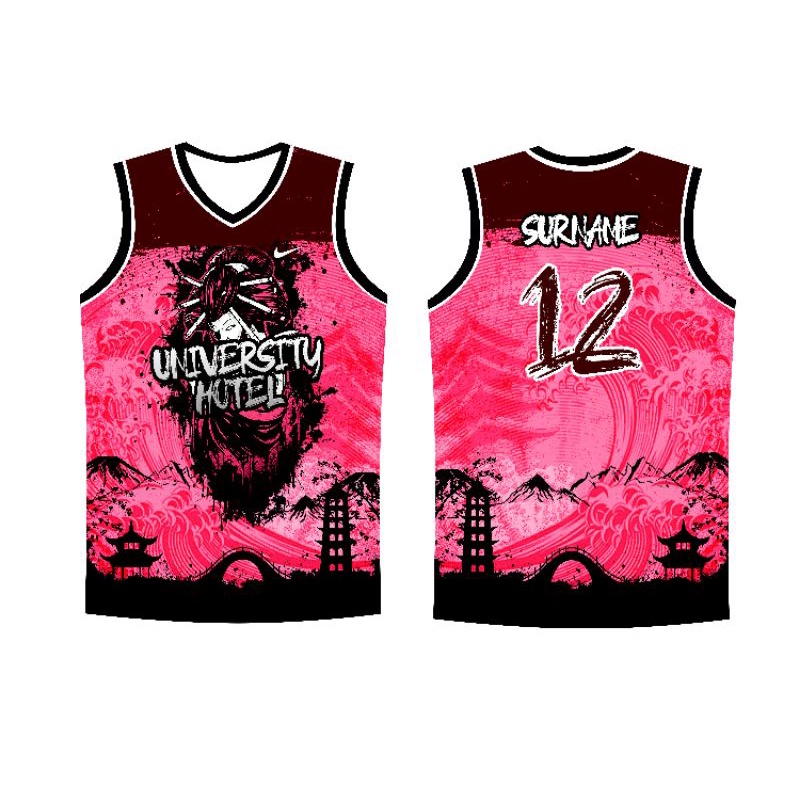 Black and pink basketball hot sale jersey