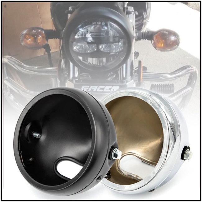 CI 1 Set Motorcycle Headlight Housing Retro Lamp Shell Headlamp