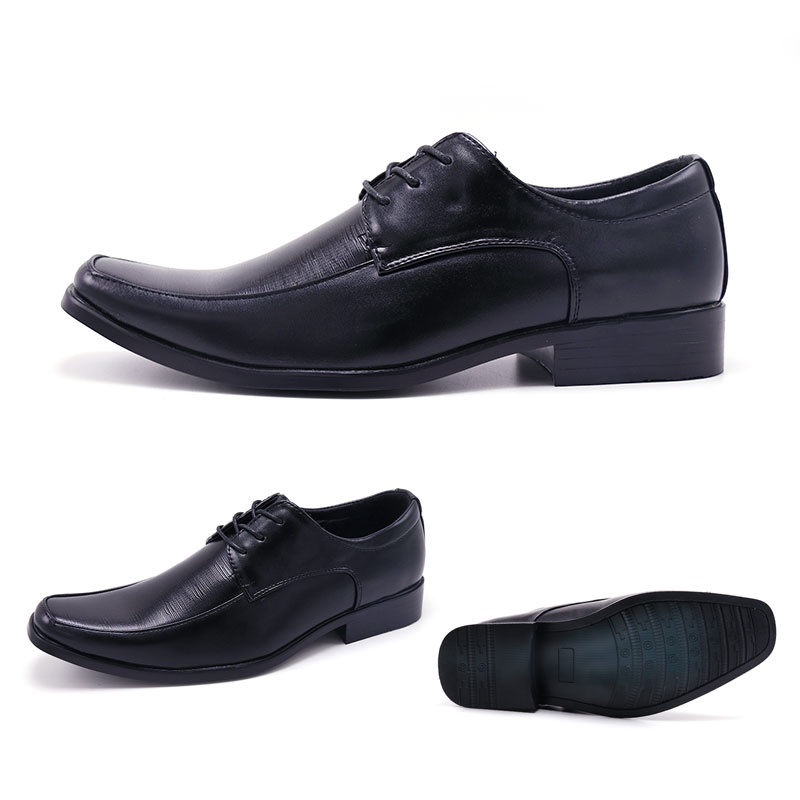 Mens Leather Black/School/Office/Formal/casual/Oxford Shoes | Shopee ...