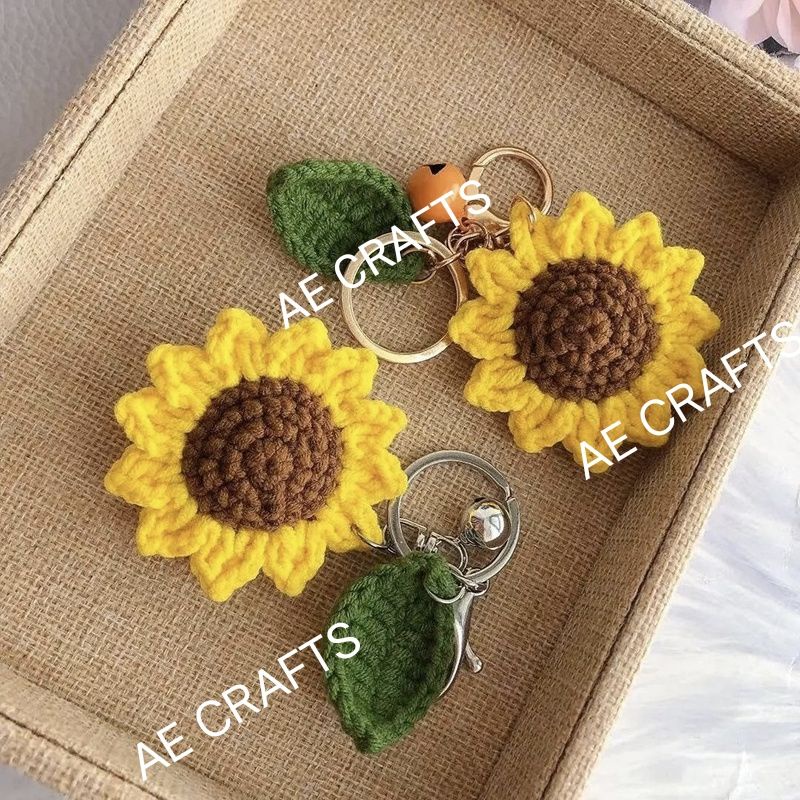 SUNFLOWER CROCHET KEYCHAIN/GIVE AWAYS | Shopee Philippines