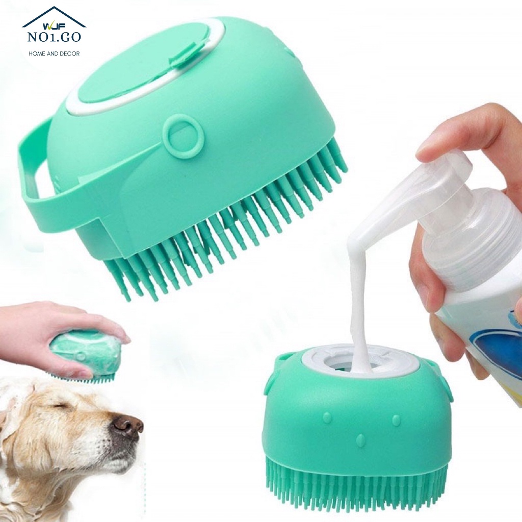 No1.go pet bath brush puppy big dog cat bath massage gloves brush soft ...