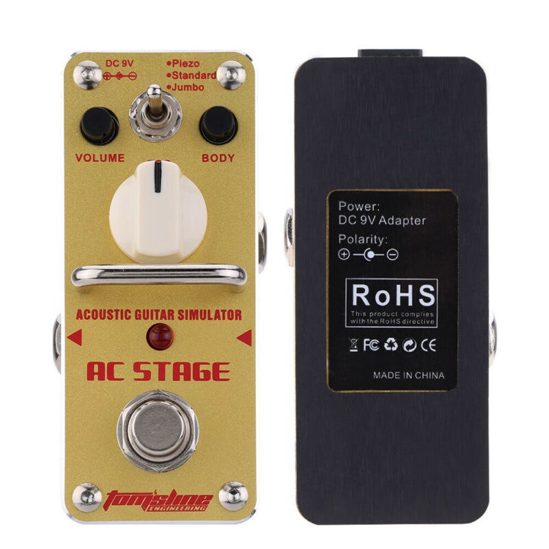 Acoustic Guitar Effect Pedal Simulator Mini True Bypass FS Analog True