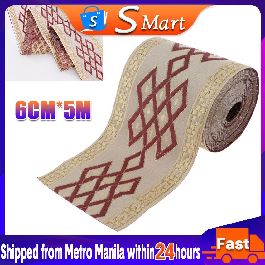 【In Stock】5M Ethnic Embroidery Ribbon Boho Lace Trim DIY Clothes Bag ...